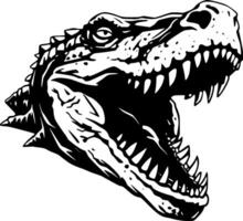 Krokodil - - minimalistisch und eben Logo - - Illustration vektor