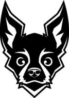 Chihuahua - - minimalistisch und eben Logo - - Illustration vektor