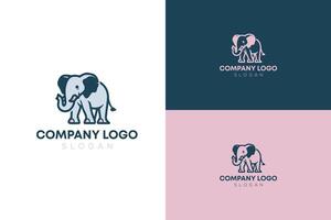 elefant minimalistisk modern illustration logotyp design vektor