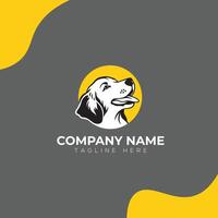 Hund minimalistisch modern Illustration Logo Design vektor