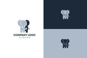 Elefant minimalistisch modern Illustration Logo Design vektor