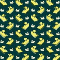 Ozean Boot interessant modisch Mehrfarbig wiederholen Muster Illustration Gelb Design vektor