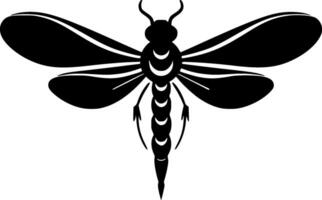 Libelle - - minimalistisch und eben Logo - - Illustration vektor