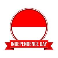 indonesiens självständighetsdag klistermärke vektor