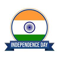 Indiens självständighetsdag klistermärke vektor