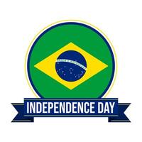 Brasilien Unabhängigkeit Tag Aufkleber vektor