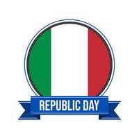 Italien republik dag klistermärke vektor