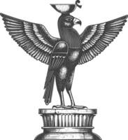 Single uralt Ägypten Hieroglyphe einer Symbol Bild mit alt Gravur Stil vektor