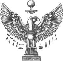 Single uralt Ägypten Hieroglyphe einer Symbol Bild mit alt Gravur Stil vektor