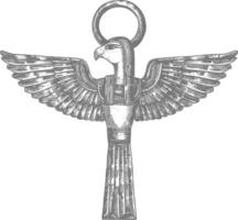 Single uralt Ägypten Hieroglyphe einer Symbol Bild mit alt Gravur Stil vektor