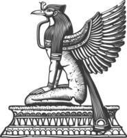 Single uralt Ägypten Hieroglyphe einer Symbol Bild mit alt Gravur Stil vektor