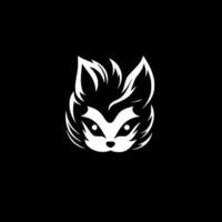 katt - svart och vit isolerat ikon - illustration vektor