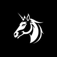 Einhorn - - minimalistisch und eben Logo - - Illustration vektor