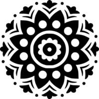 mandala, schwarz und Weiß Illustration vektor