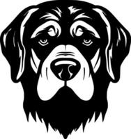Rottweiler - - minimalistisch und eben Logo - - Illustration vektor