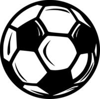 fotboll, svart och vit illustration vektor