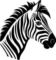 Zebra - - schwarz und Weiß isoliert Symbol - - Illustration vektor