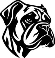 Boxer Hund - - minimalistisch und eben Logo - - Illustration vektor