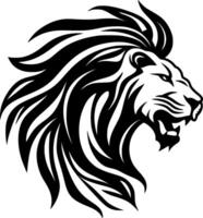 Löwe, schwarz und Weiß Illustration vektor