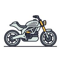 platt tecknad serie illustration av motorcykel vektor