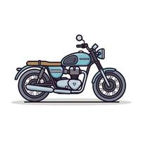 platt tecknad serie illustration av motorcykel vektor