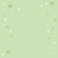valentines dag bakgrund med grön hjärtan design vektor