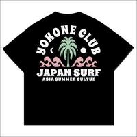 utforska surfing med en japansk vrida häftig Asien t-shirt design vektor