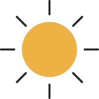 Sonne gehäutet gefüllt Symbol vektor