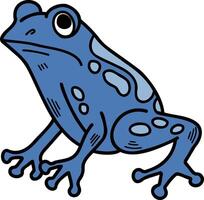 ein Frosch mit Augen ist Sitzung auf ein Weiß Hintergrund vektor