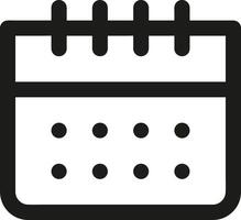 Kalender Symbol Symbol Bild zum Zeitplan oder geplanter Termin vektor