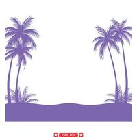 palmer av paradis uppsättning föra de väsen av de tropikerna till din konstnärlig strävanden. vektor