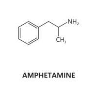 amfetamin syntetisk läkemedel molekyl formel vektor