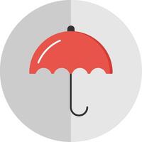 Regenschirm eben Rahmen Symbol vektor