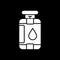 Gasflaschen-Glyphe invertiertes Symbol vektor