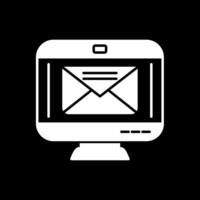 E-Mail-Glyphe invertiertes Symbol vektor