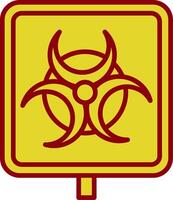 Biohazard-Linie zweifarbiges Symbol vektor