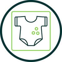 Baby Kleider Linie Kreis Symbol vektor