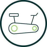 stationär Fahrrad Linie Kreis Symbol vektor