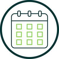 Kalender Linie Kreis Symbol vektor