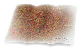 broschyr färgrik gata Karta av munich ,Tyskland vektor