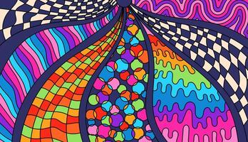 abstrakt hippie dekor. vektor