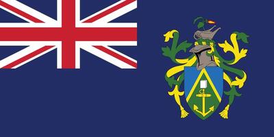 flagga av de pitcairn öar vektor
