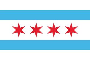 Flagge von Chicago, Vereinigte Staaten Zustände vektor