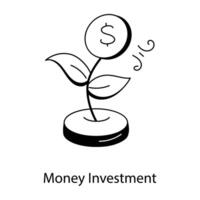 trendig pengar investering vektor