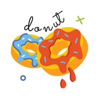 trendige Donut-Konzepte vektor