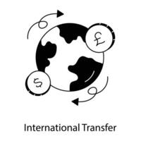 modisch International Transfer vektor