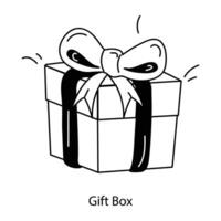 trendige Geschenkbox vektor