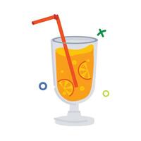 trendig orange juice vektor