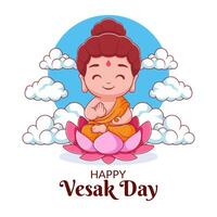 glad vesak dag illustration vektor