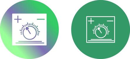 Design des Symbols für den Temperaturregler vektor